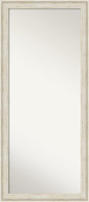 Non-Beveled Wood Full Length Floor Leaner Mirror - Regal Birch Cream Frame - Regal Birch Cream - Outer Size: 29 x 65 in