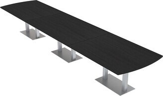 Skutchi Designs, Inc. 16Ft Arc Rectangle Powered Modular Conference Table Square Metal Bases