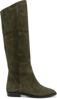 Green Ginny Suede Knee Boots