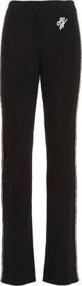 Logo Detailed Straight Leg Trousers-AA