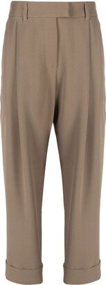 Pleated Tapered Trousers-AG