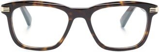 Rectangle-Frame Tortoiseshell Glasses