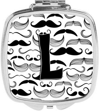 CJ2009-LSCM Letter L Moustache Initial Compact Mirror