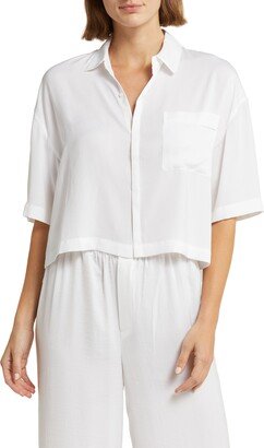 Dream Washed Satin Button-Up Pajama Shirt