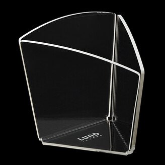 Lund London Mod Acrylic Triangular Pen Holder Clear/White Trim