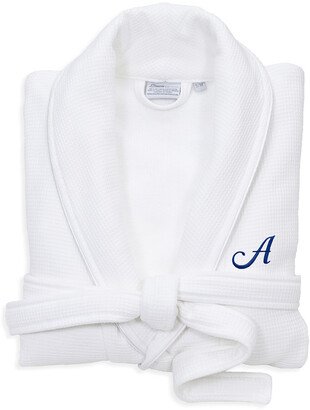 Monogrammed Waffle Small/Medium Terry Bathrobe, (A-Z)-AJ