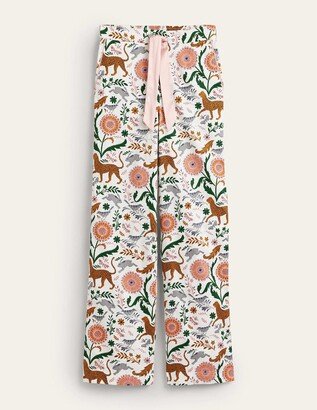 Cotton-Sateen Pyjama Bottoms-AA