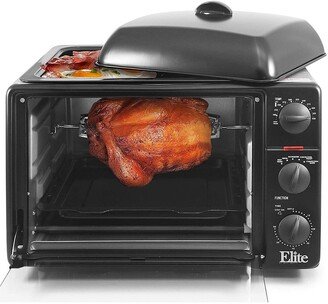 MAXI-MATIC Elite Platinum 0.8Cu. Ft. Multi-Function Toaster Oven with Rotisserie, Convection & Oven Top Grill/Griddle