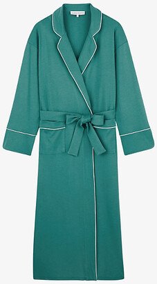 Paon Tempo Contrast-trim Cotton Robe