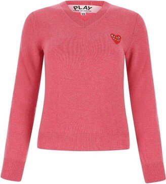 V-Neck Knitted Sweater-AB