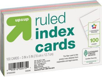 100ct 3 x 5 Ruled Index Cards - up & up™