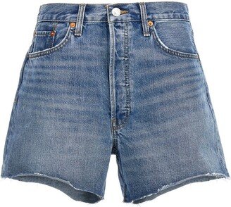 X Levi's Logo Patch Denim Shorts