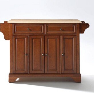 Lafayette Wood Top Full Size Kitchen Island/Cart Cherry/Natural