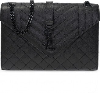 'Envelope' Shoulder Bag - Black