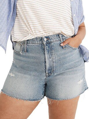 Distressed Denim Shorts-AX