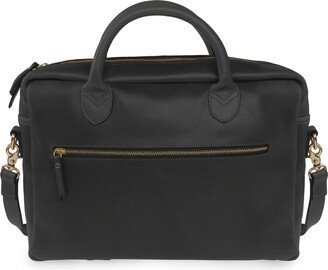 Vida Vida Luxe Black Leather Laptop Bag