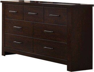 55 Mahogany Seven Drawer Double Dresser