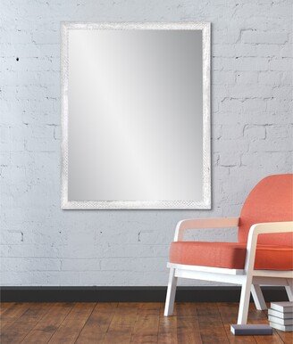 BrandtWorks Farmhouse Gray and White Wall Mirror