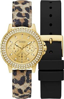 Women's 36mm Watch - Interchangeable Straps Strap Champagne Dial Gold Tone Case