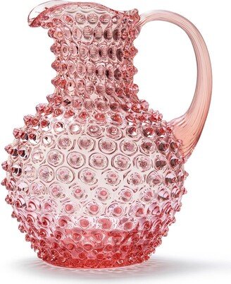 In Flore Caroline Crystal Glass Carafe, Hobnail, 2L, Light-Pink