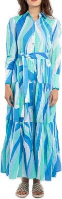 Wave Printed Long Dress