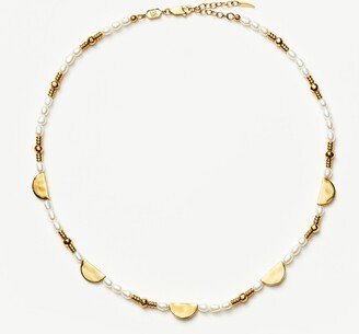 Zenyu Pearl Beaded Charm Choker