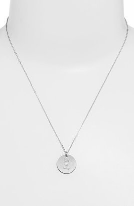 Sterling Silver Initial Disc Necklace