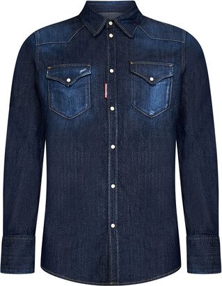 Dark Classic Wash Western Shirt