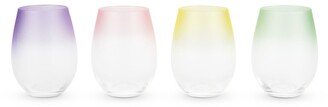 Frosted Ombre Stemless Wine Glasses
