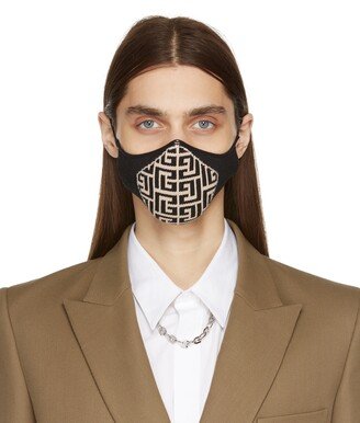 Black & Off-White Logo Face Mask