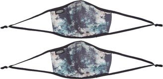 Unisex Together Cotton Face Mask Reusable (Black/Tie Dye) Scarves