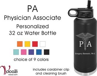 Physician Associate Assistant Pa Vacuum Insulated Stainless Steel Personalized 32 Oz Water Bottle