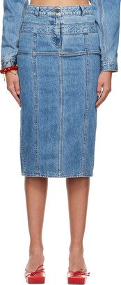 Blue Le Chouchou 'La Jupe De Nîmes Criollo' Denim Midi Skirt