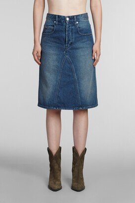 Marant Étoile Fiali Skirt In Blue Cotton