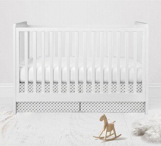 Gray Arrows on white background Crib skirt