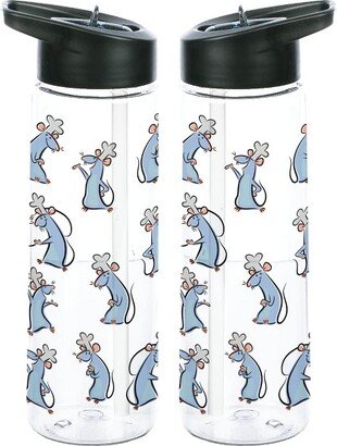 Pixar Collections Ratatouille Transparent Print 24 Ounce BPA-Free UV Plastic Water Bottle