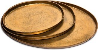 Oval-Shape Set Of Three Platters