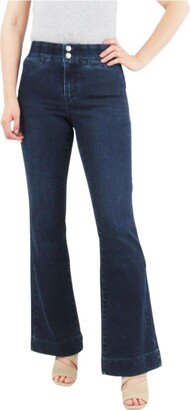 Indigo Poppy Women Tummy Control Boot cut Jeans with Welt Pockets