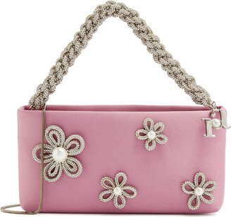 Annabella Crystal-embellished Satin top Handle bag