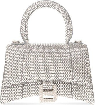 Hourglass Crystal Embellished Top Handle Bag