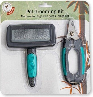 American Pet Supplies 2-in-1 Essential Pet Grooming Kit - Brush & Clippers Set