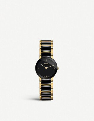 Womens Yellow Gold R30189712 Centrix Diamonds 18ct Yellow Gold-plated Stainless Steel Quartz Watch