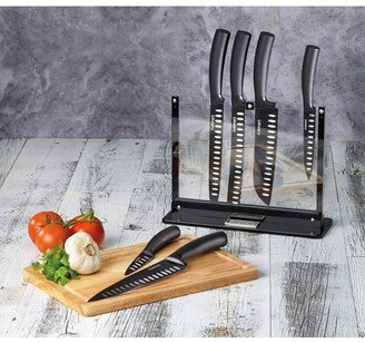 Nonstick-Edge 7-Pc. Cutlery Set with Acrylic Stand