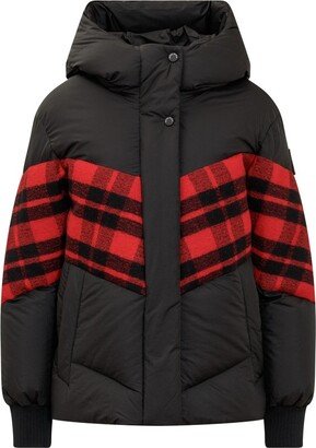 Plunket High Neck Checked Jacket