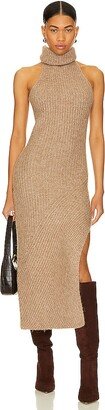 Kiandra Sleeveless Turtleneck Midi Dress