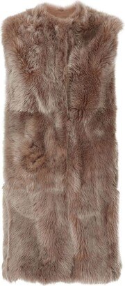 Faux-Fur Sleeveless Coat