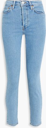 Cropped mid-rise skinny jeans