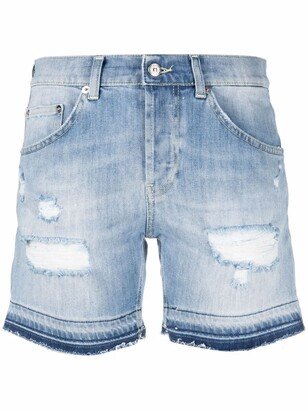 Distressed Denim Shorts-AN