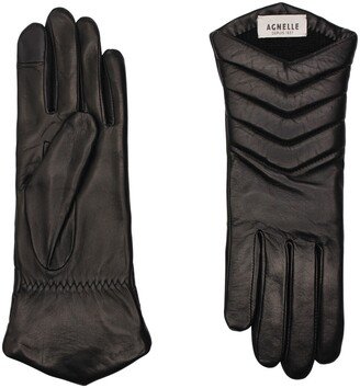 Apoline Quilted Lambskin Leather Gloves