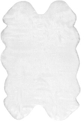 Tianna HJFL03A White 3'6 x 6' Area Rug